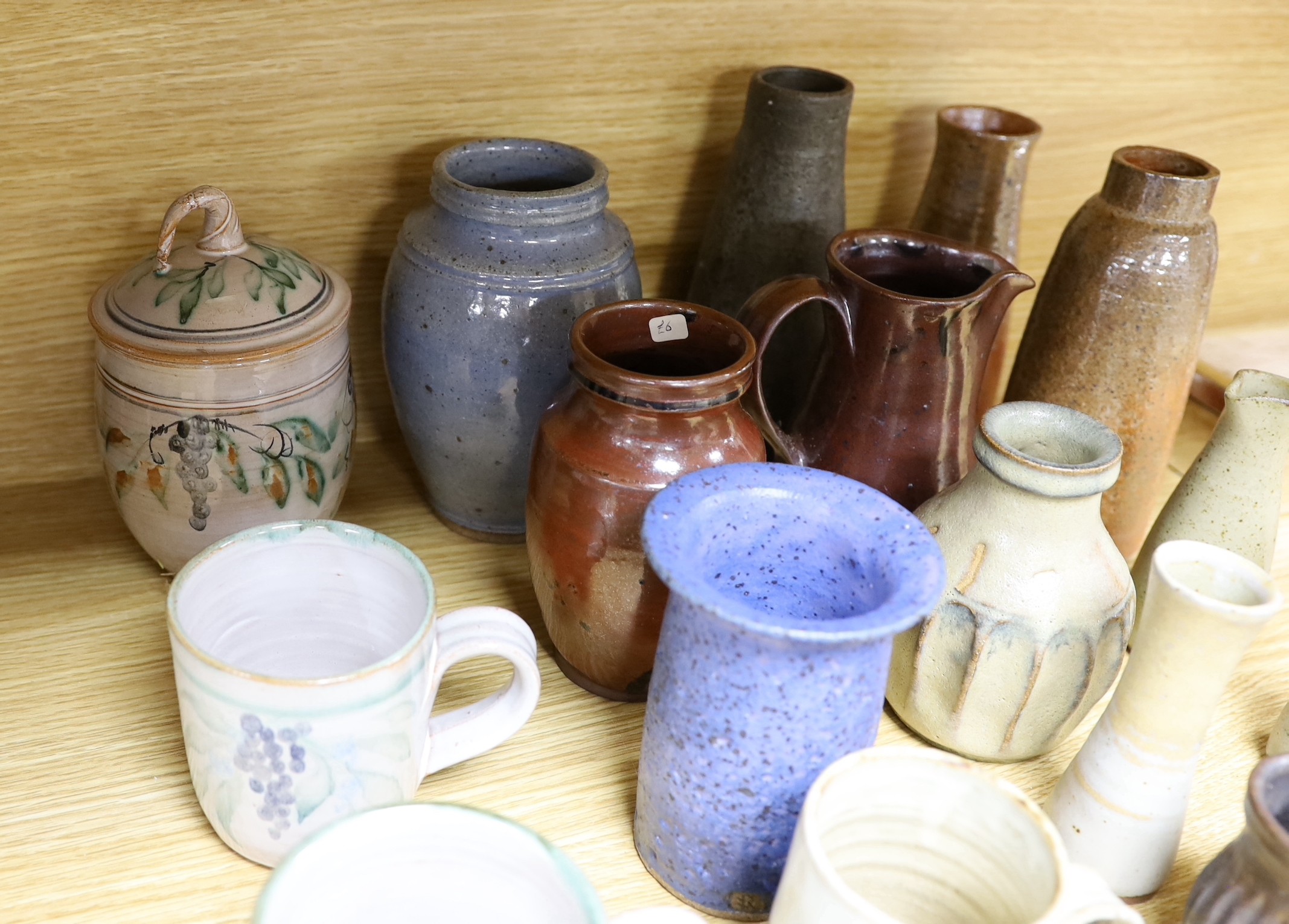 Susan Threadgold - a group of studio pottery small vessels, The tallest is 18 cm (22)